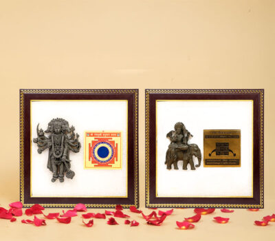Buy Pyrite Hanuman Ji & Shani Dev frame online