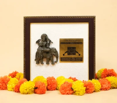 Buy Pyrite Shani Dev Frame with Shani Yantra online